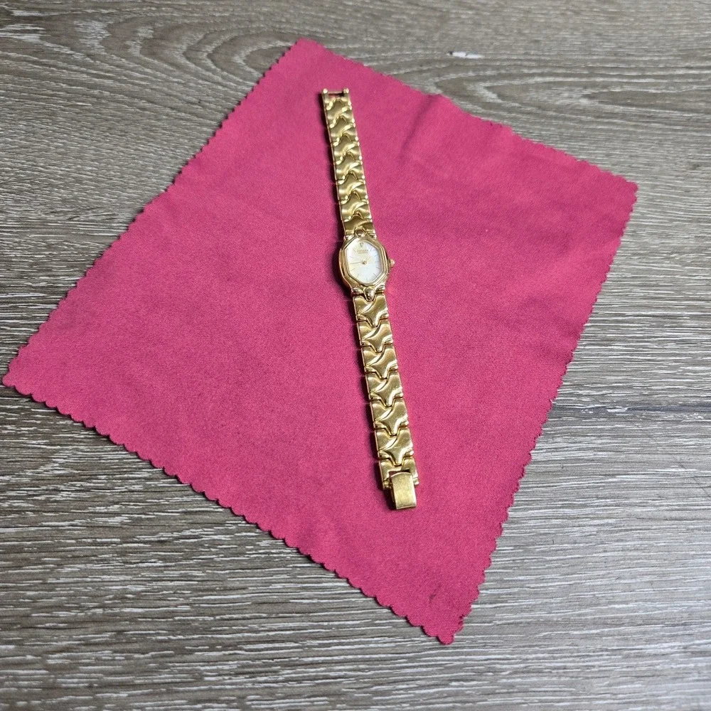 Citizen Women's Quartz Watch Gold Tone Bracelet MOP Dial 3220-326130 Parts